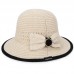 Knitted Wide Brim Cloche Cap  Bow Outdoors Holiday Foldable Beach Sun Hat  eb-45269190